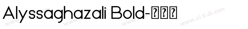 Alyssaghazali Bold字体转换